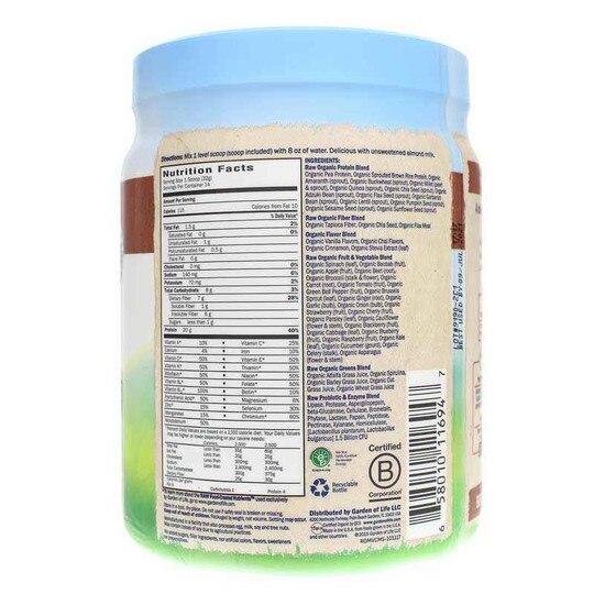 Raw Organic Meal Shake & Meal Replacement, GOL